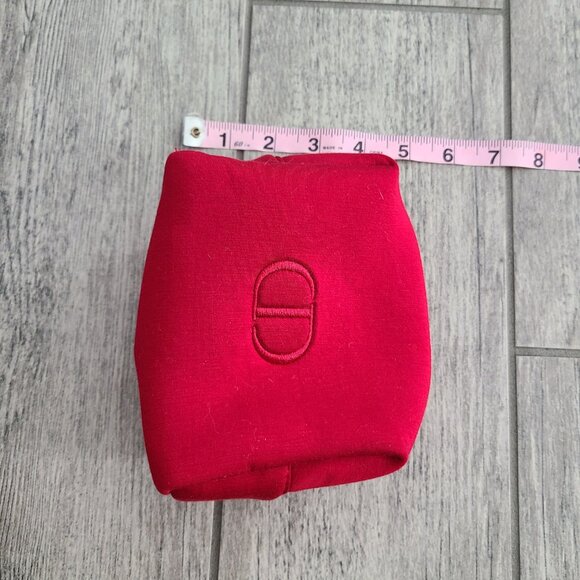 Christian Dior Beauty Red Cosmetic Makeup Bag Travel Pouch - Picture 7 of 9